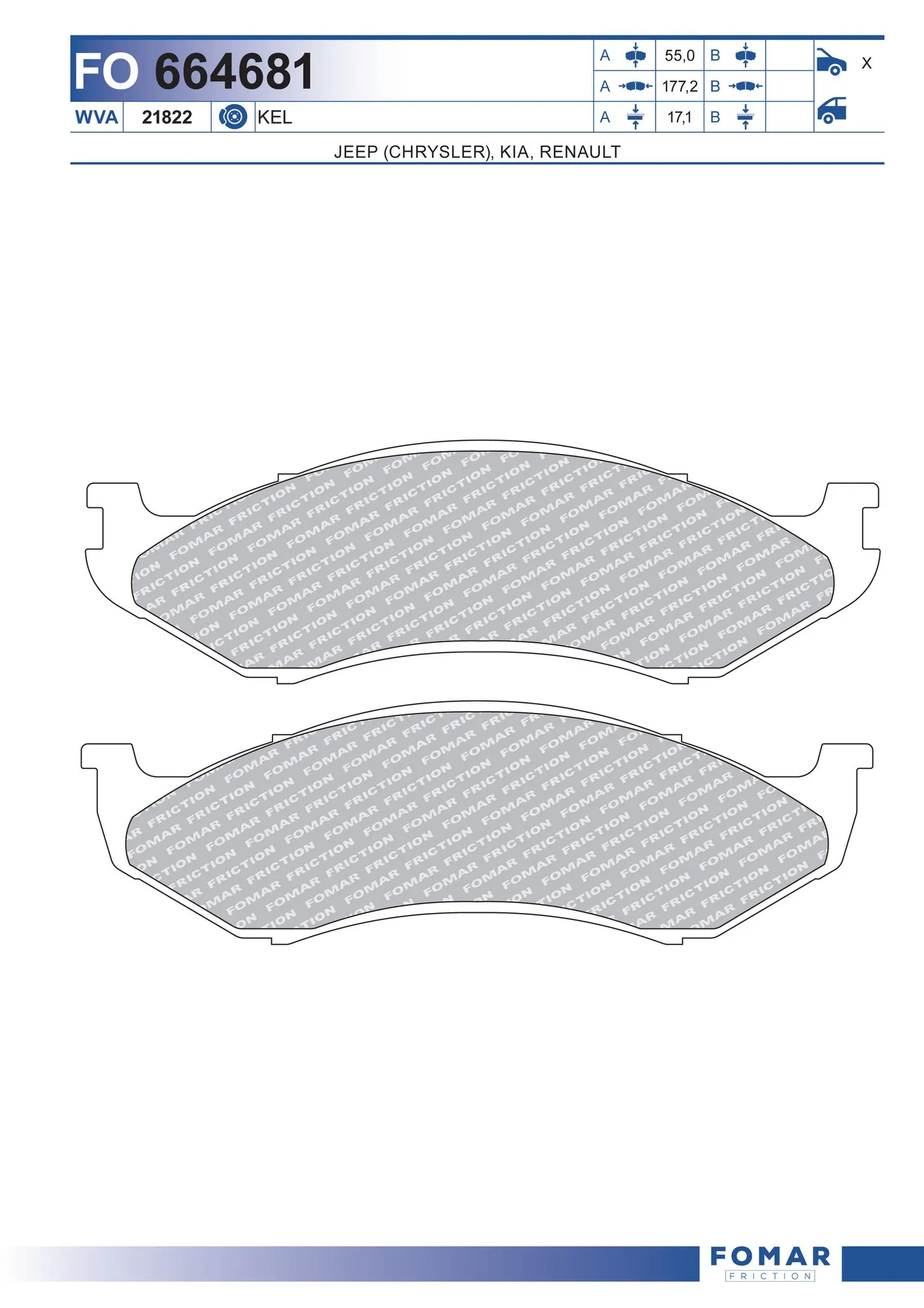 Brake Pad Set, disc brake